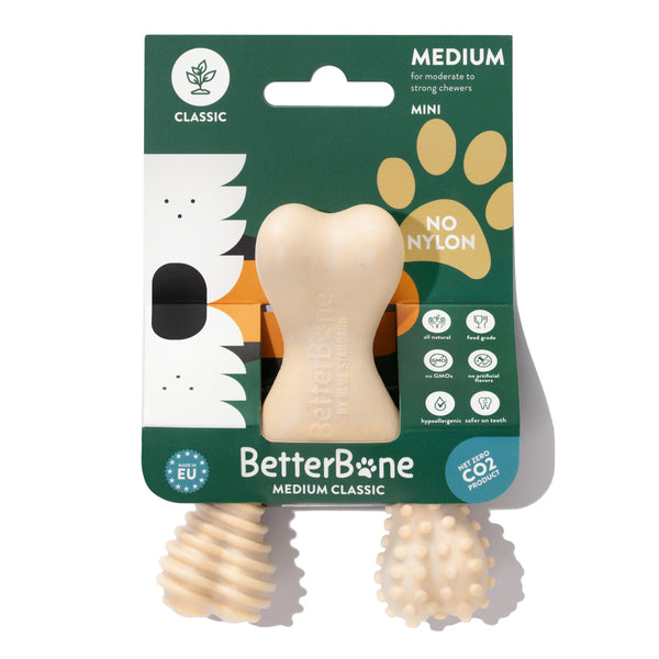 BetterBone 100% Natural - Nylon FREE Dog Chew Toy (Medium)