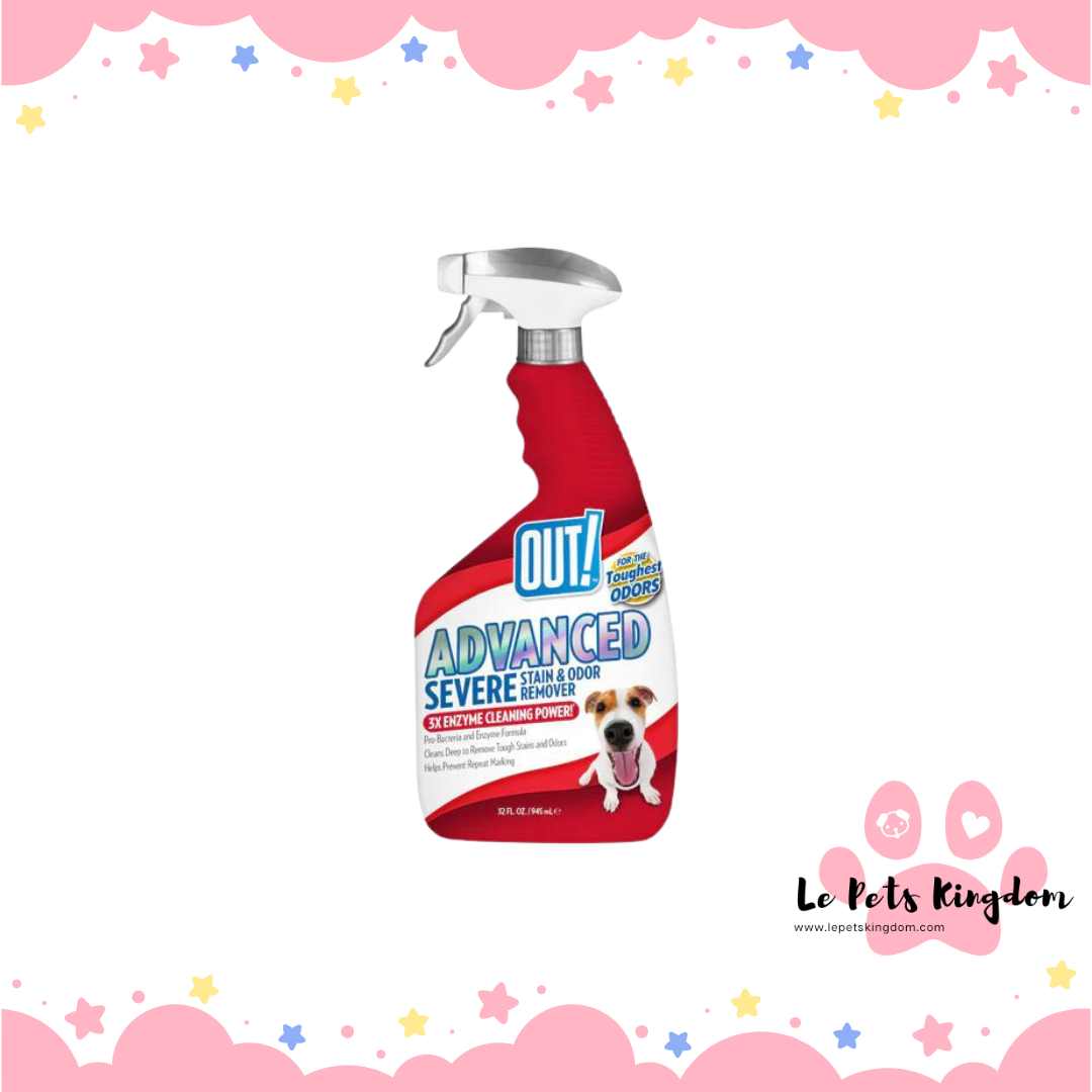 OUT! Advanced Severe Stain & Odor Remover Spray For Pets 945ml