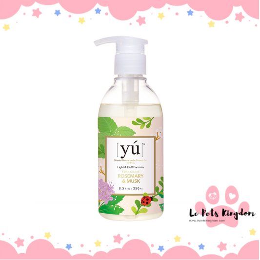 YU Light & Fluff Formula Oriental Natural Herbs Shower Gel for Cats & Dogs - Rosemary & White Musk