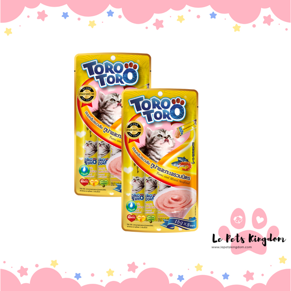 [BUNDLE OF 2] Toro Toro Tuna And Mixed Seafood Liquid Cat Treats 75g