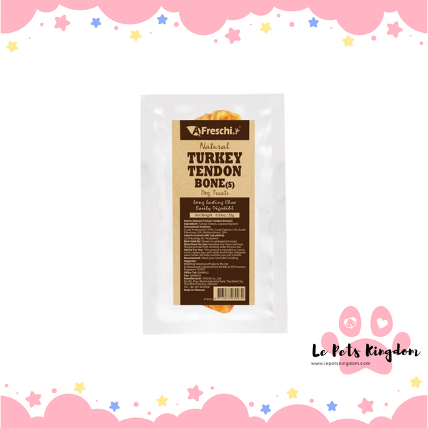 AFreschi Natural Turkey Tendon Bone Grain-Free Dog Chew (Small) 15g