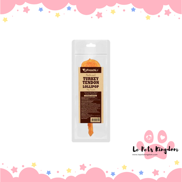 AFreschi Natural Turkey Tendon Lollipop Grain-Free Dog Chews 5pc