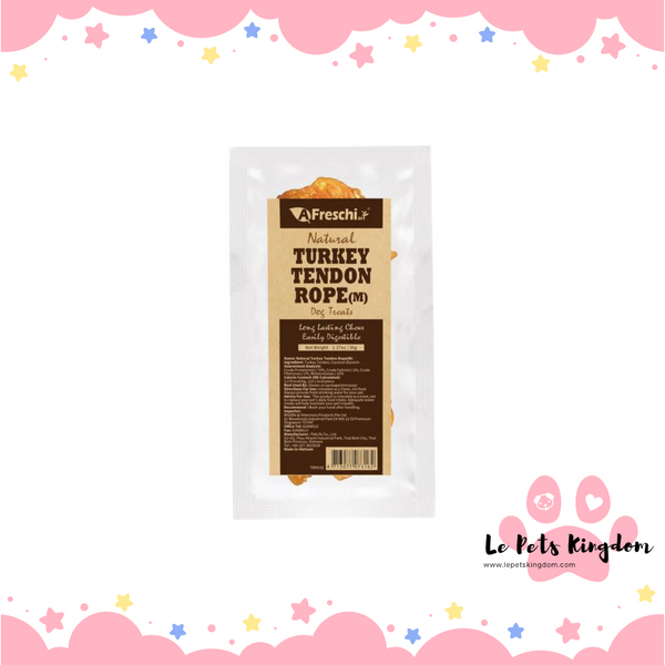 AFreschi Natural Turkey Tendon Rope Grain-Free Dog Chew (Medium) 36g