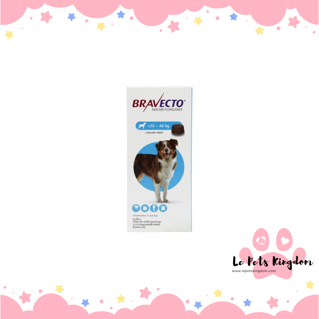 Bravecto Tablet Large Size Dog (1000mg) 20Kg to 40Kg