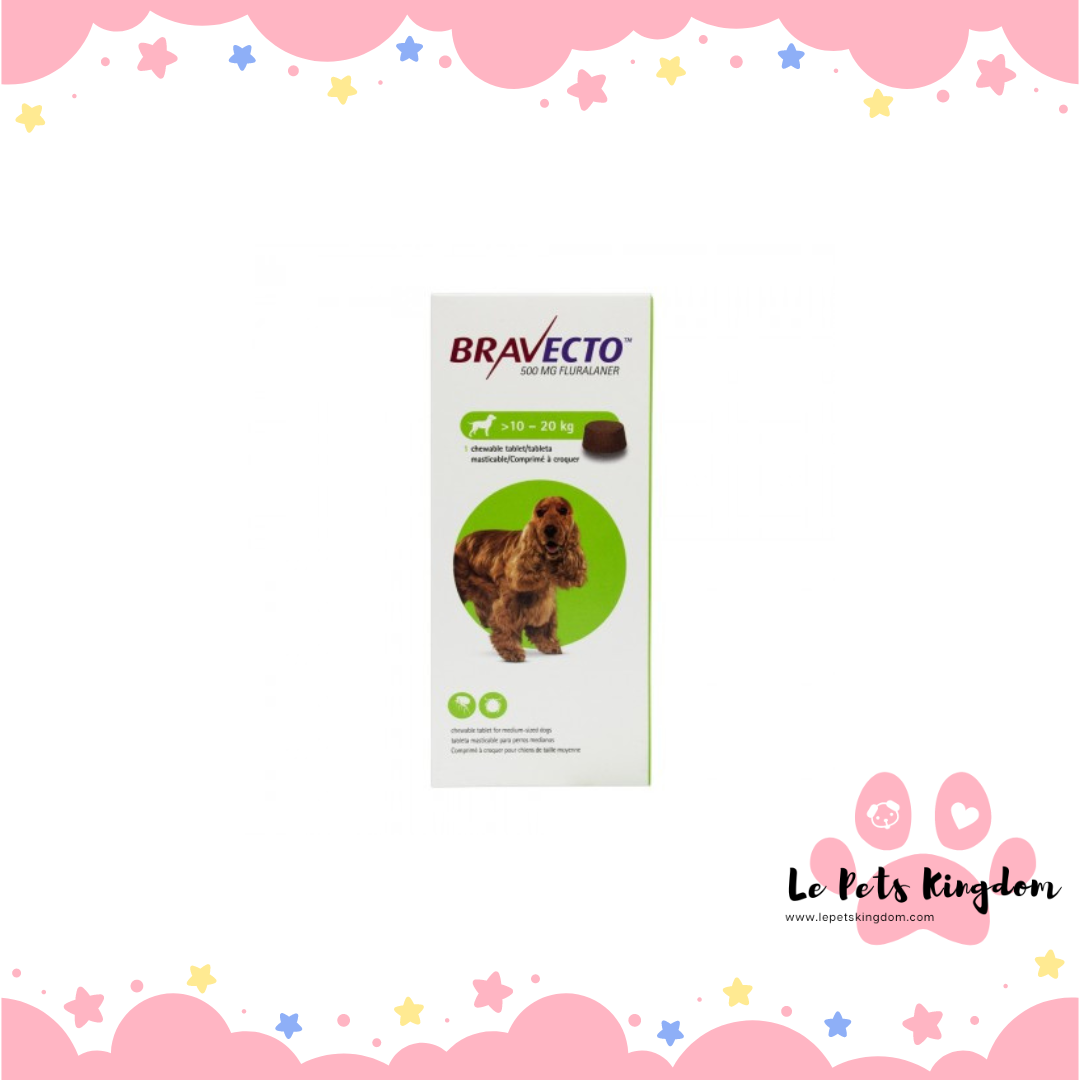 Bravecto Tablet Medium Size Dog (500mg) 10Kg to 20Kg