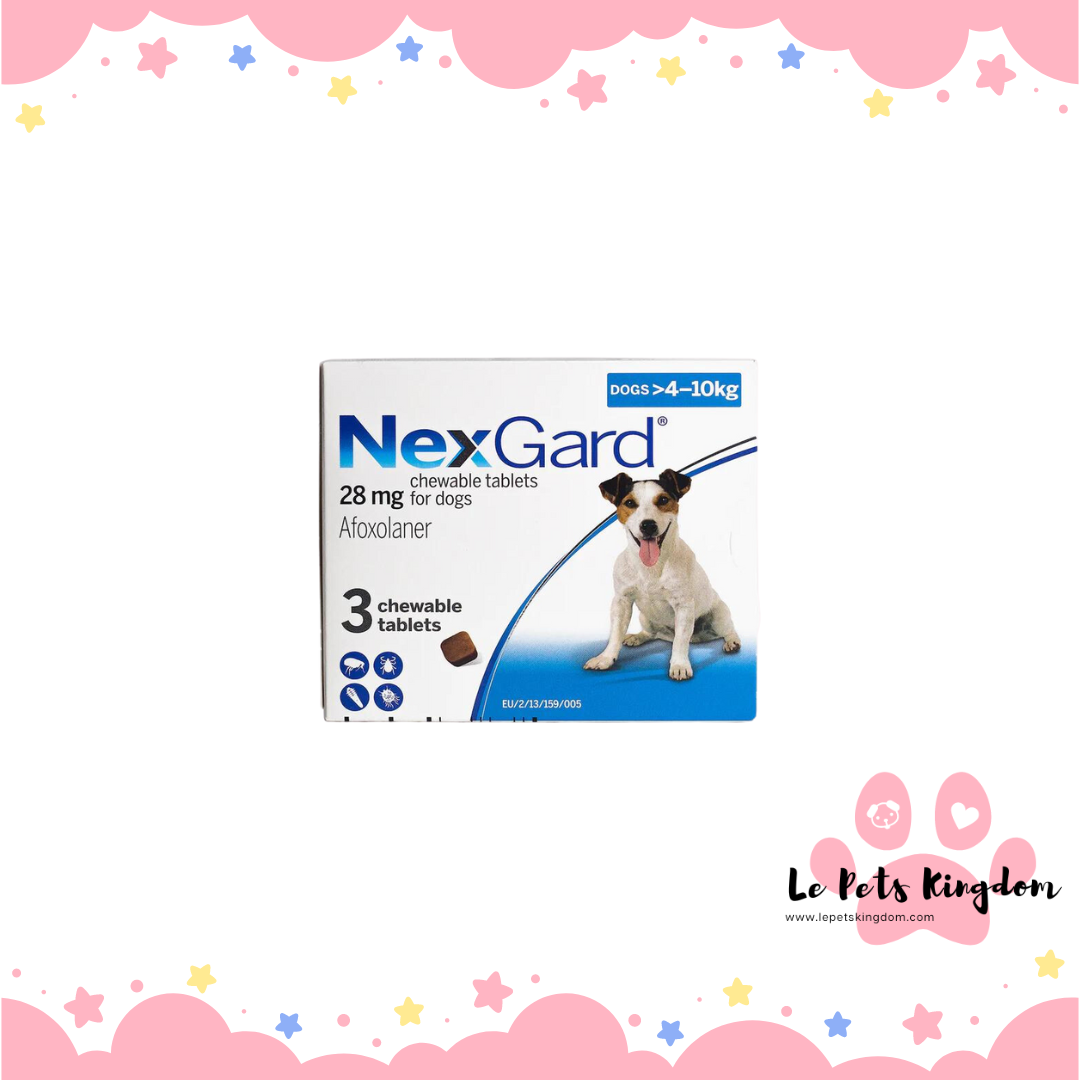Nexgard Flav Chew Dog M 4-10kg 3pips (Blue)