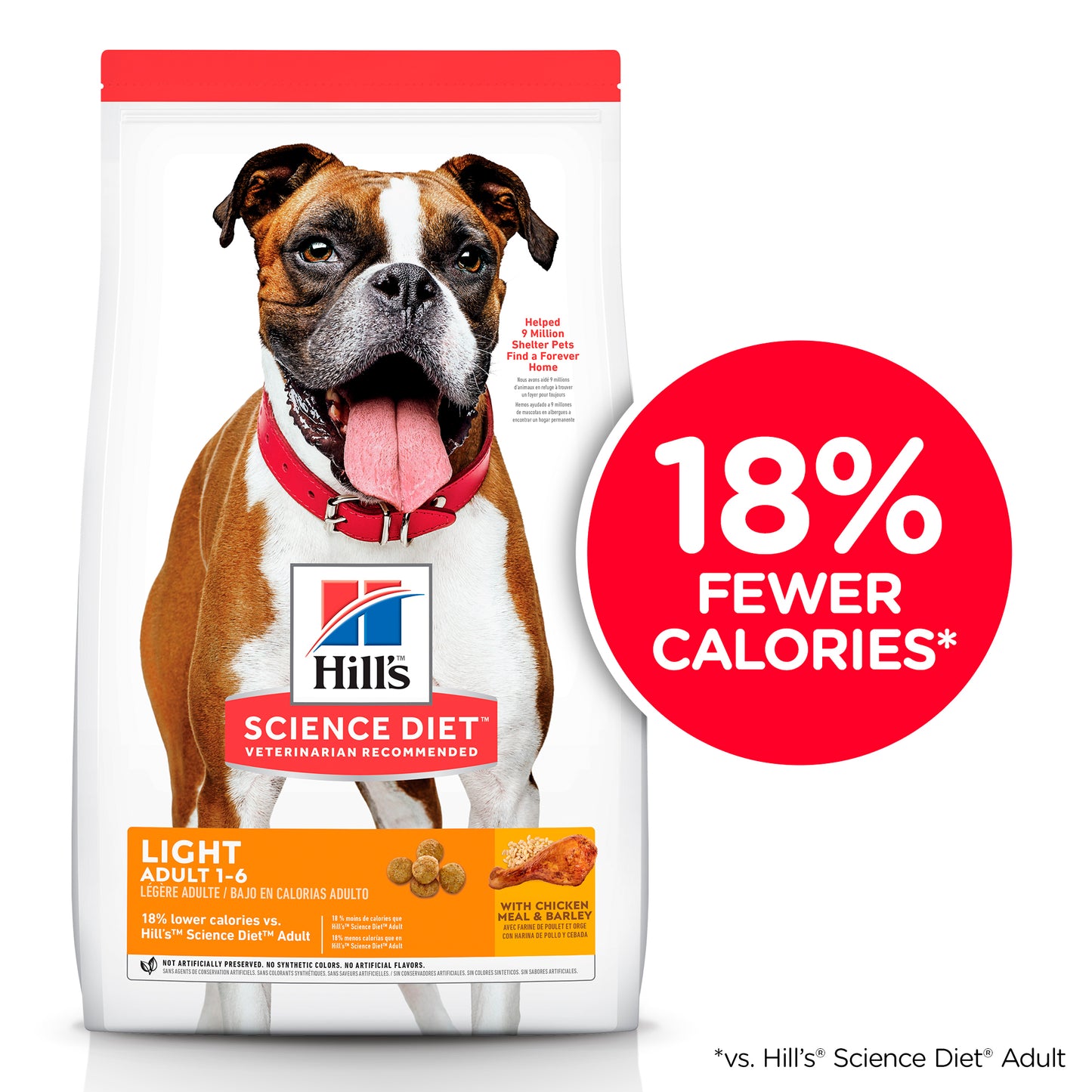Hills Science Diet Adult Light Dry Dog Food 15kg
