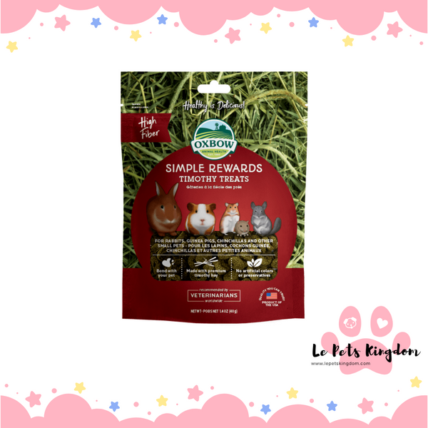Oxbow Simple Rewards Timothy Treats For Small Animals 40g