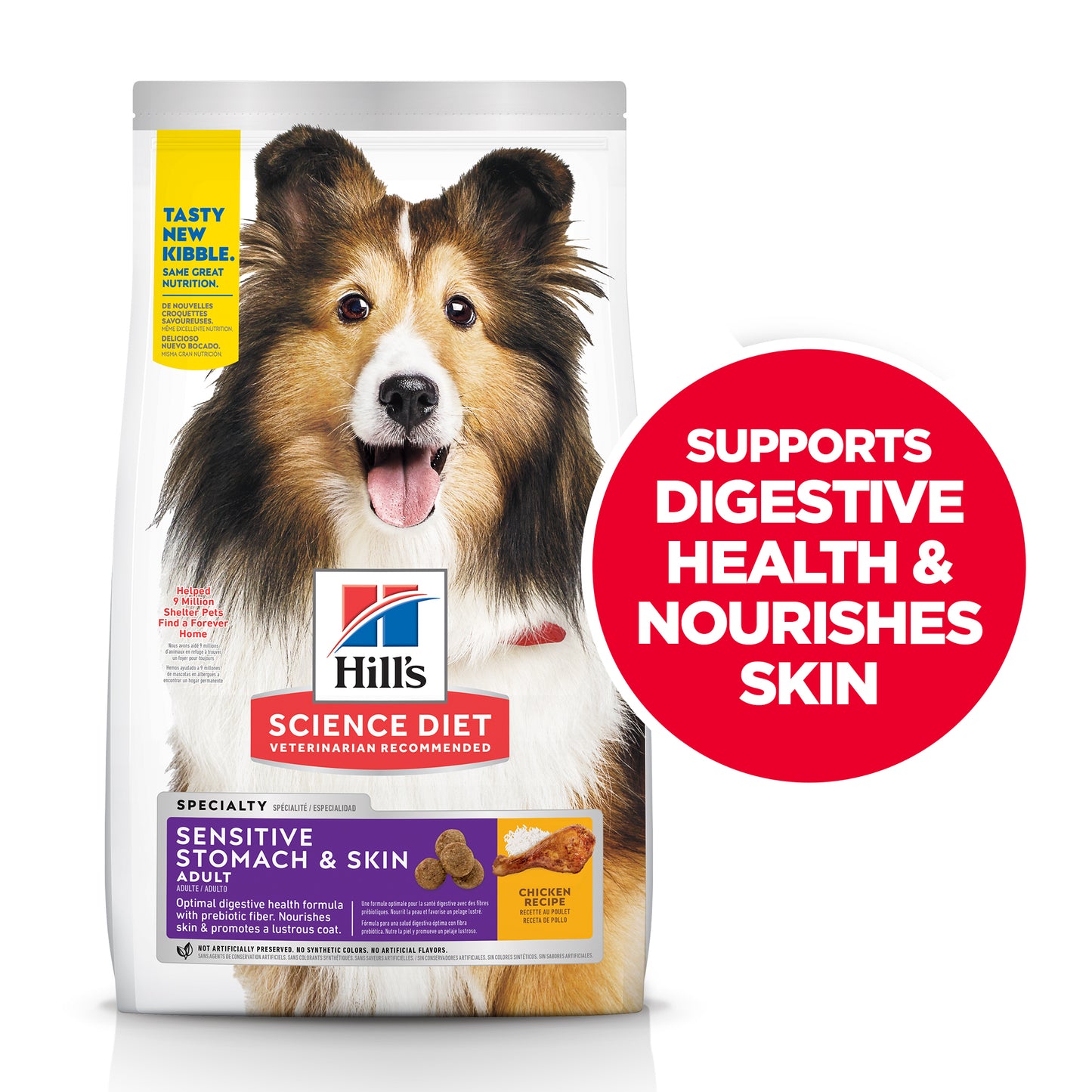Hills Science Diet Adult Sensitive Stomach & Skin Chicken Recipe Dry Dog Food 13.6Kg