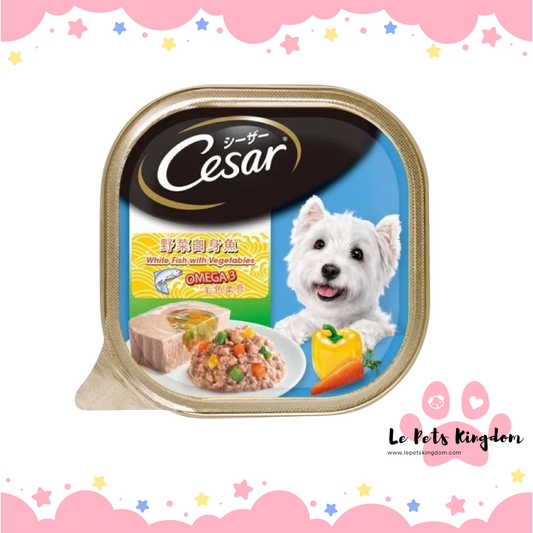 Cesar White Fish With Vegetables Wet Dog Food 100g