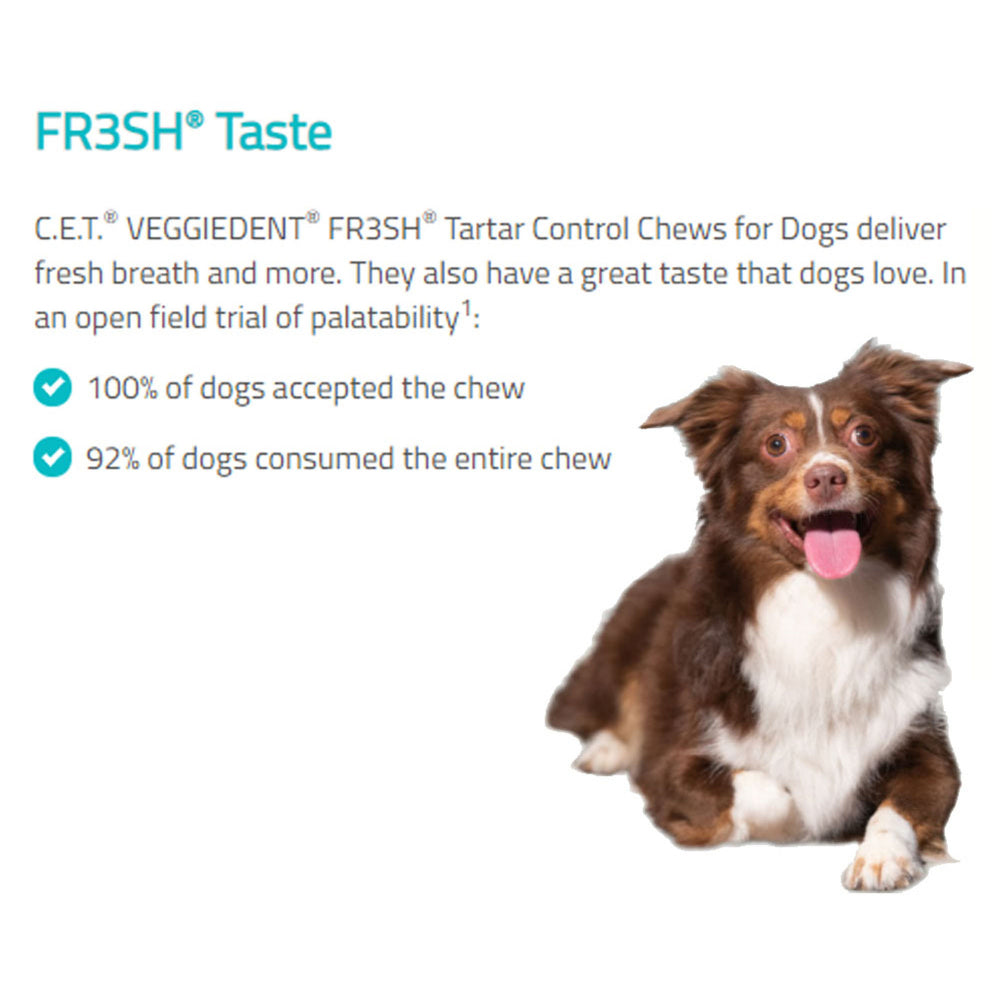 Virbac C.E.T. Veggiedent Dental Dog Chews 224g