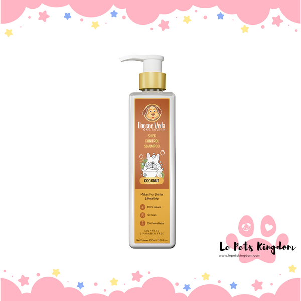 Dogsee Veda Coconut Shed Control Dog Shampoo 400ml