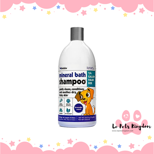 Petkin Lavender Scent Mineral Bath Shampoo For Cats & Dogs 1L