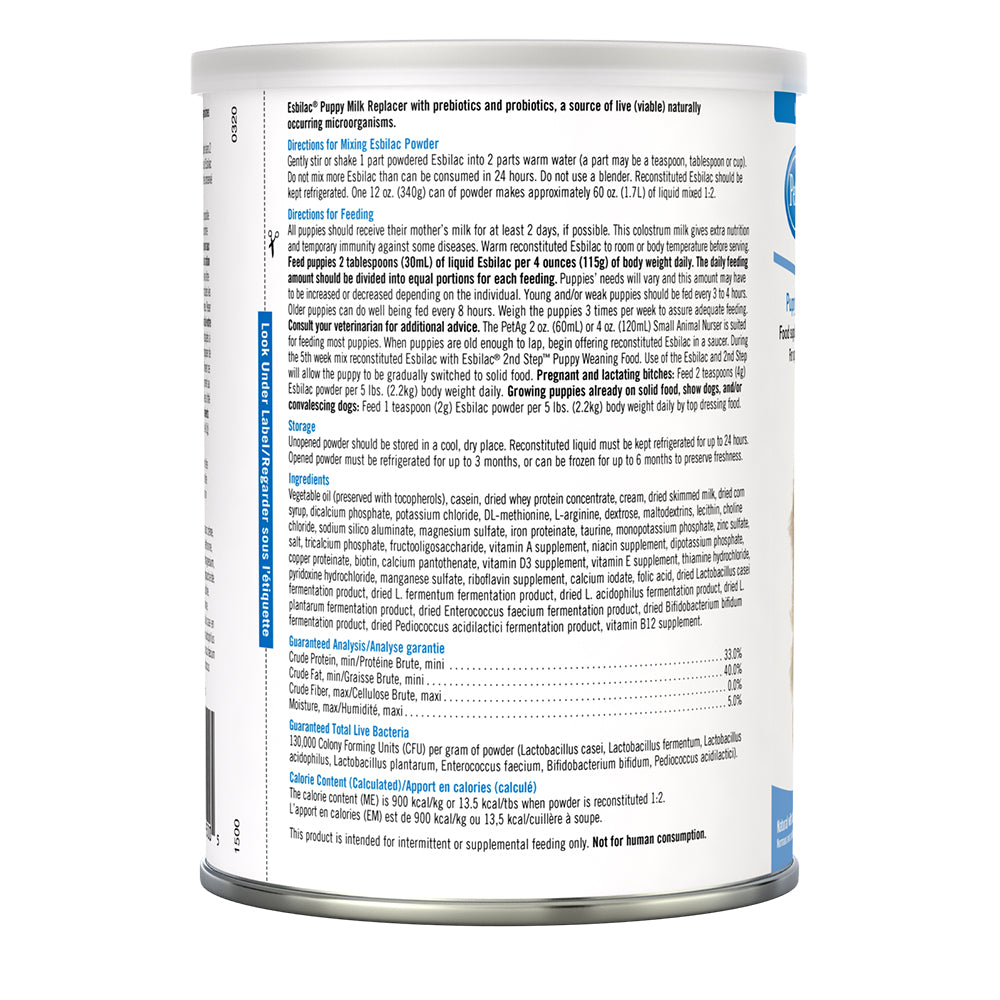 PetAg Esbilac Puppy Milk Replacer Powder 12oz