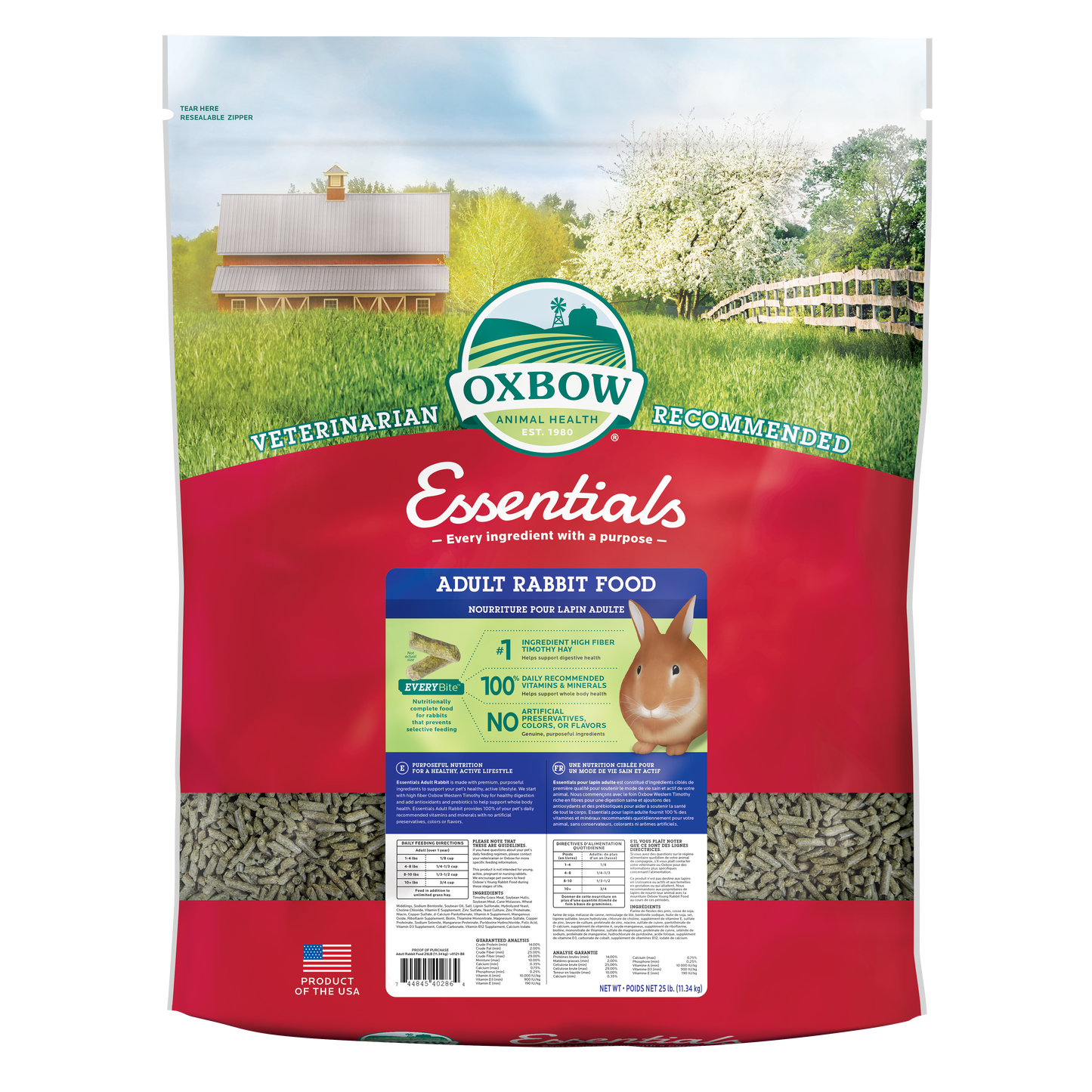 Oxbow Essentials Adult Rabbit Food