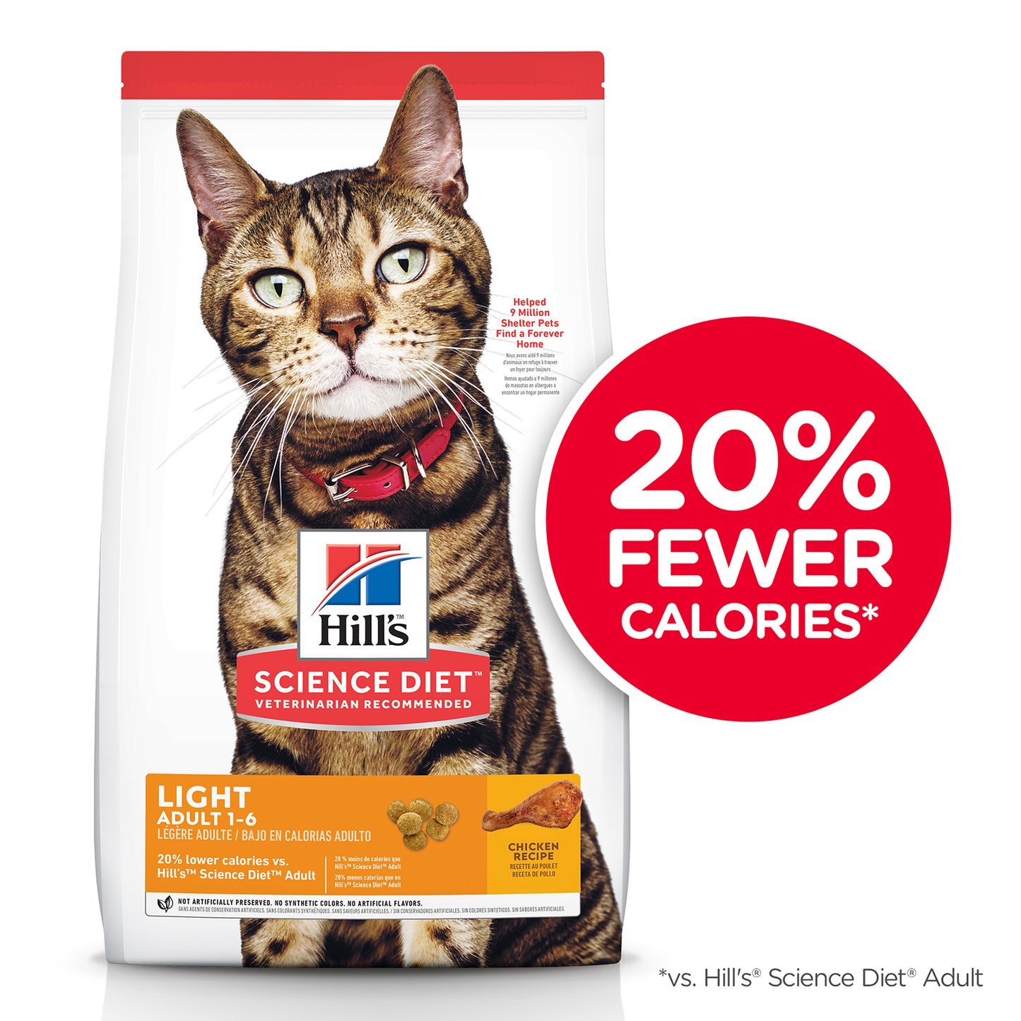 Hills Science Diet Adult Light Dry Cat Food 6kg