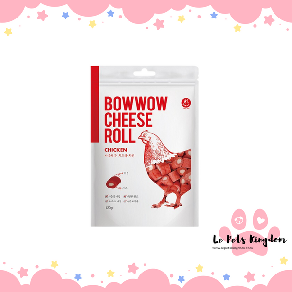 Bow Wow Cheese Roll- Cheese + Chicken 120g