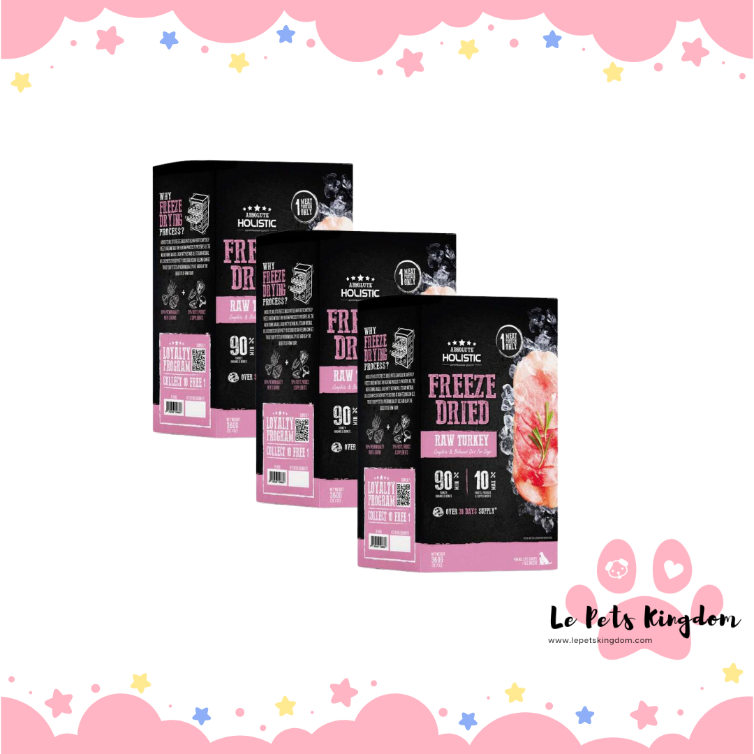 [BUNDLE SALE] Absolute Holistic Patties Turkey Grain-Free Freeze-Dried Dog Food