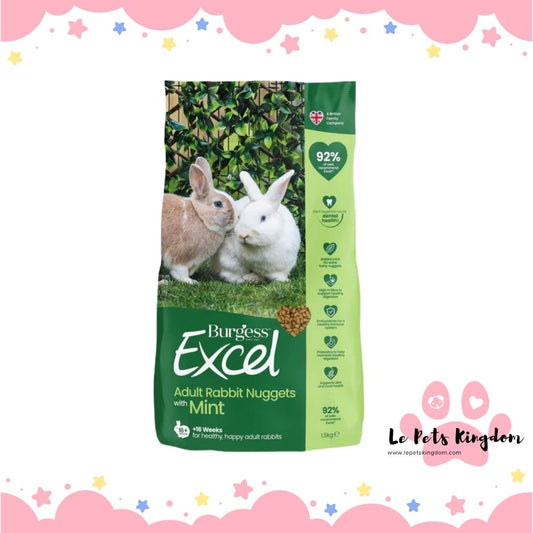 Burgess Excel Nuggets With Mint For Adult Rabbits 1.5kg