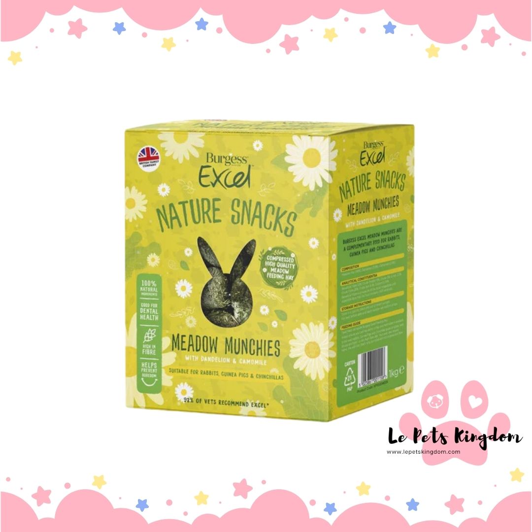 Burgess Excel Meadow Munchies Nature Snacks For Small Animals 1kg