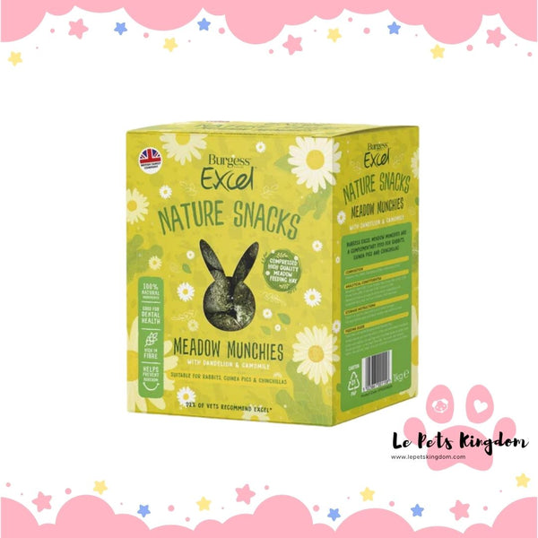 Burgess Excel Meadow Munchies Nature Snacks For Small Animals 1kg