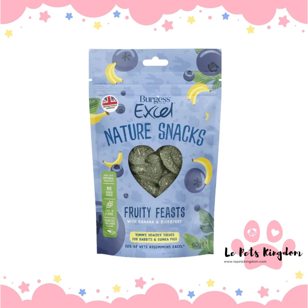 Burgess Excel Nature Snacks Fruity Feasts Treats For Rabbits & Guinea ...