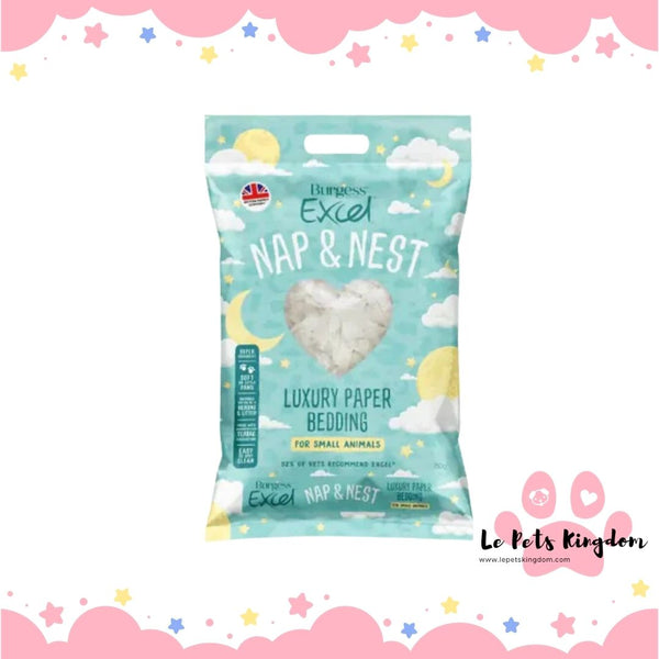 Burgess Excel Nap & Nest Luxury Paper Bedding For Small Animals 750g