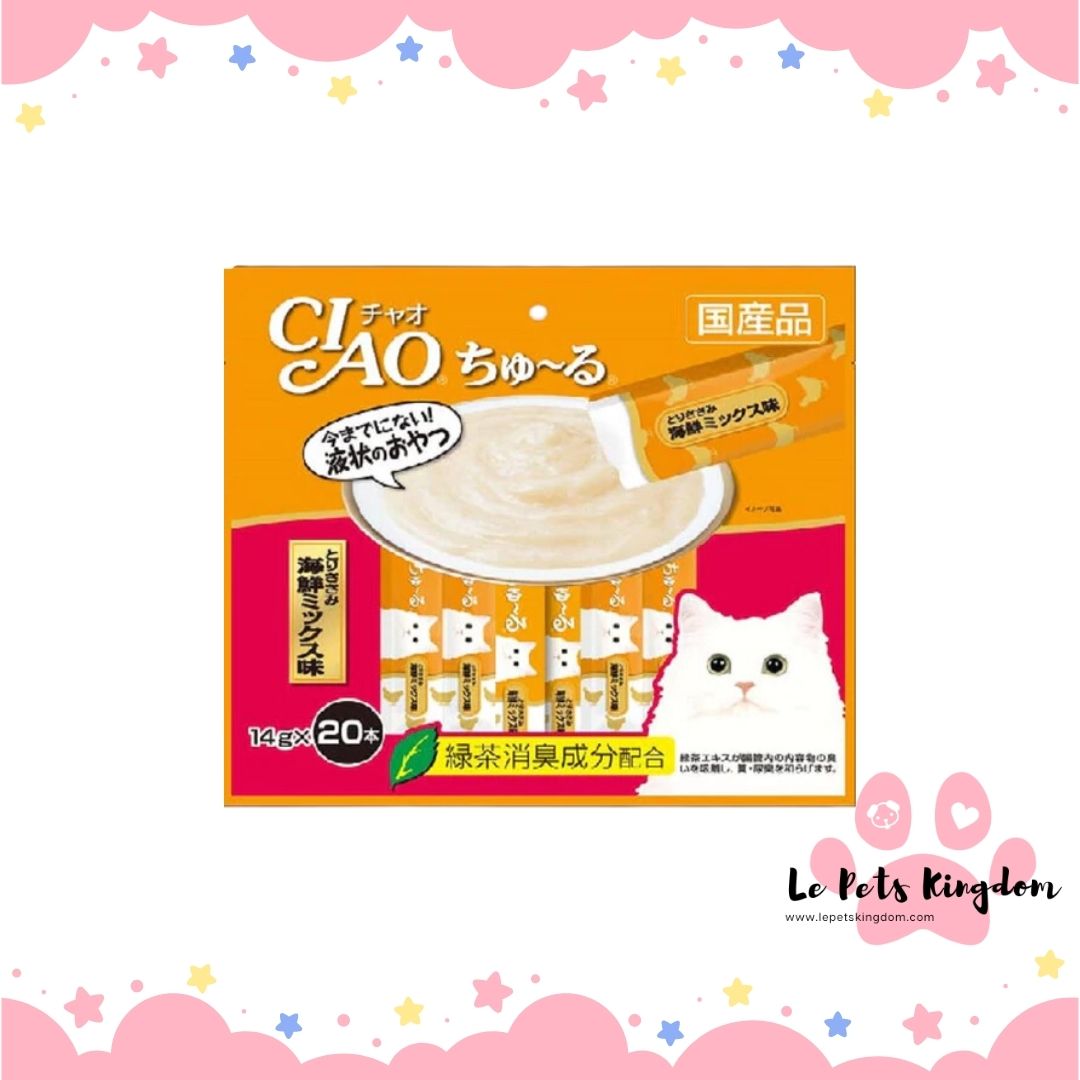 Ciao ChuRu Chicken Fillet Seafood Liquid Cat Treat 280g ( 14g x 20 )