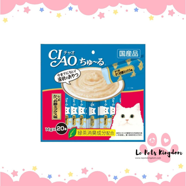 Ciao ChuRu Tuna & Dried Bonito Liquid Cat Treats 280g ( 14g x 20 )