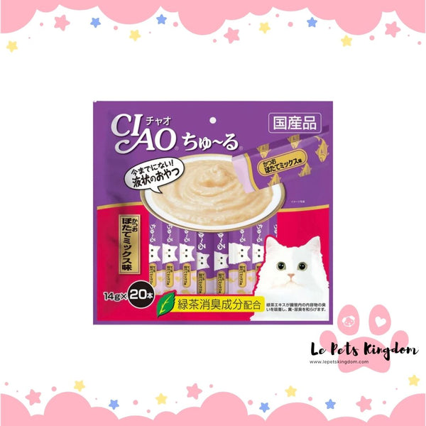 Ciao ChuRu Tuna & Scallop Liquid Cat Treats 280g ( 14g x 20 )