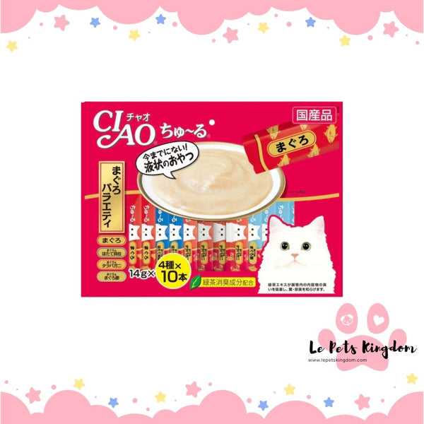 Ciao ChuRu Tuna Scallop Jumbo Mix Liquid Cat Treats (14g X 40)