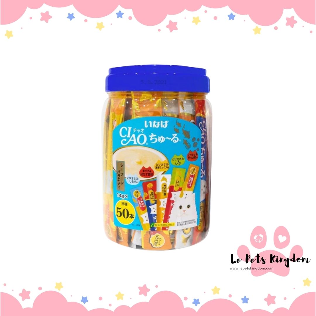 Ciao Churu Seafood Festive Pack Cat Treat (14g X 50 Per Tub)