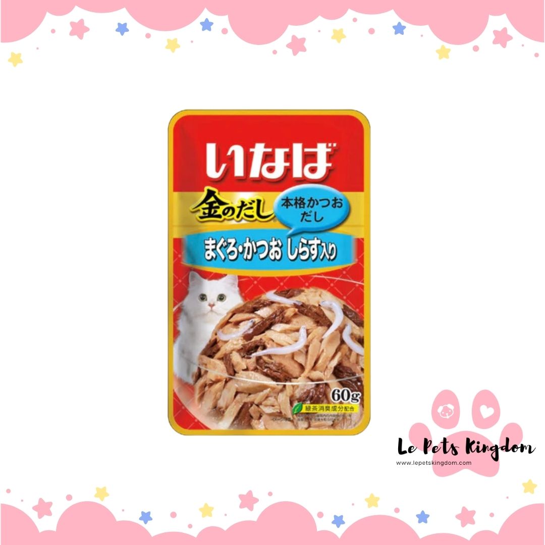 Ciao Golden Stock Tuna With Whitebait Pouch Cat Food 60g