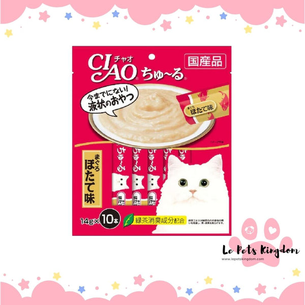 Ciao ChuRu White Meat Tuna & Scallop Liquid Cat Treat (14g X 10)