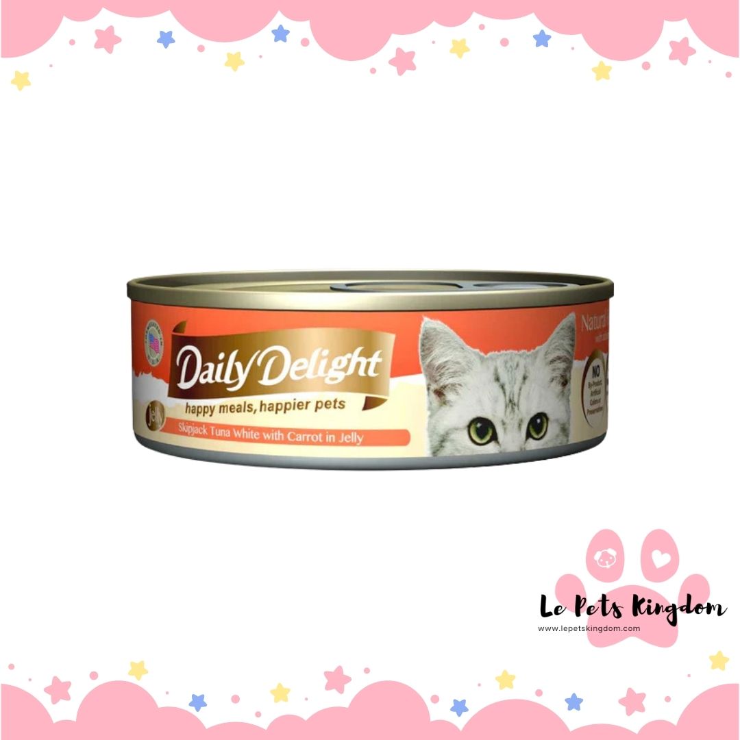 Daily Delight Skipjack Tuna White with Carrot in Jelly Canned Cat Food 80g