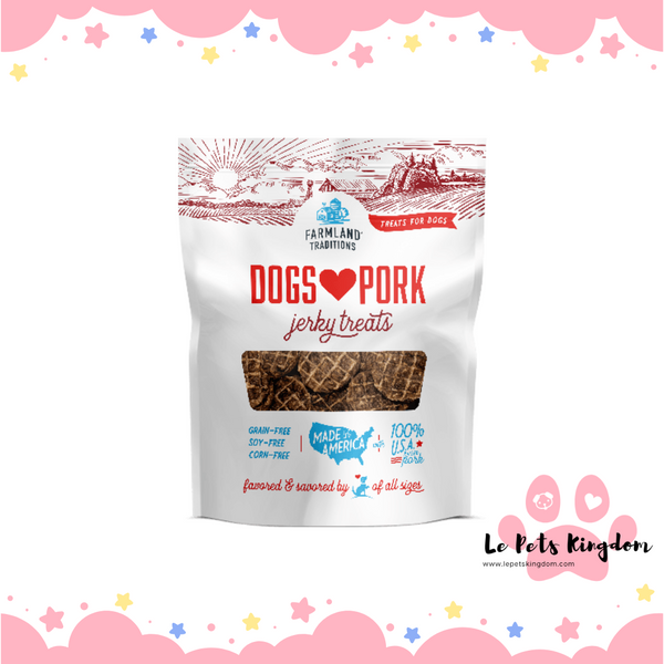 Farmland Traditions Dogs Love Pork Jerky Treats 5oz