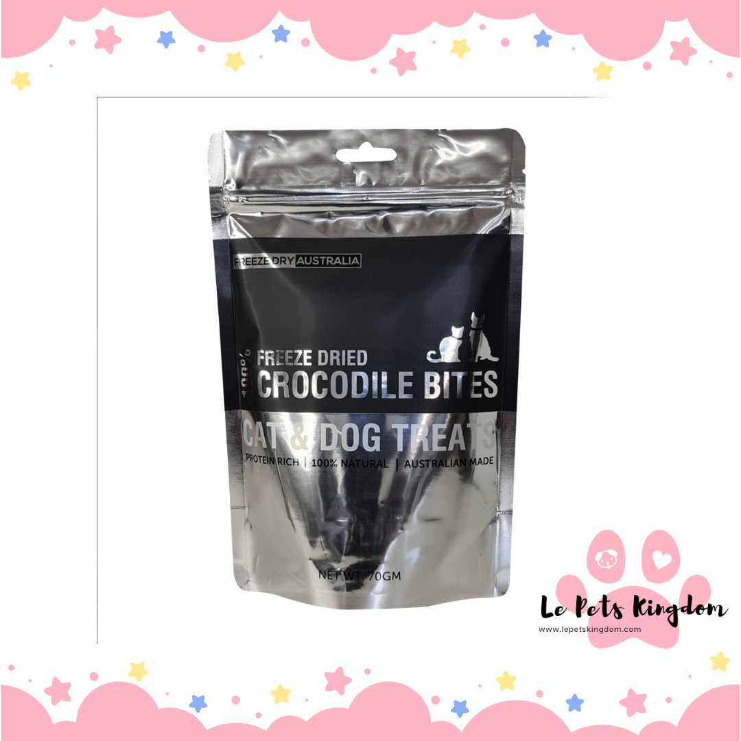 Freeze Dry Australia Freeze Dried Crocodile Bites Cat & Dog Treats 70g