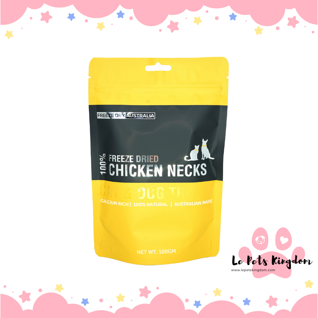 Freeze Dry Australia Freeze Dried Chicken Necks Cat & Dog Treats 100g