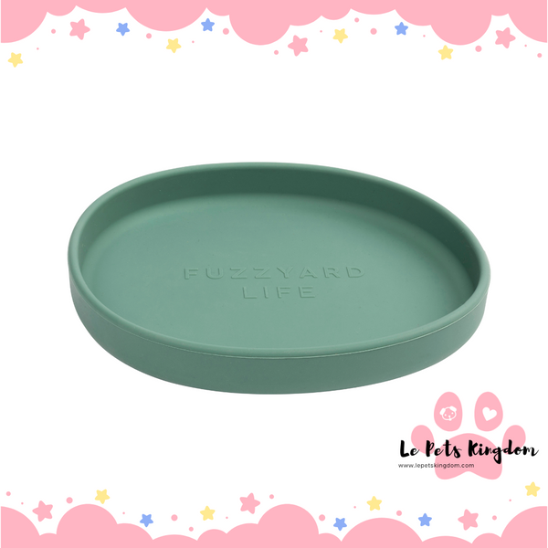 FuzzYard Life Silicone Dish Cat Bowl (Myrtle Green)