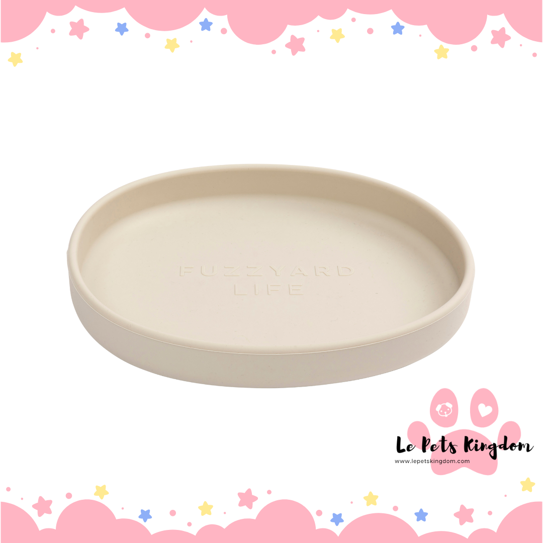 FuzzYard Life Silicone Dish Cat Bowl (Sandstone)