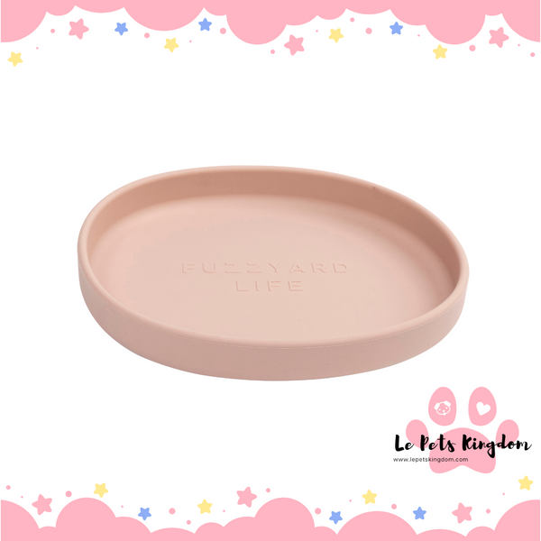 FuzzYard Life Silicone Dish Cat Bowl (Soft Blush)