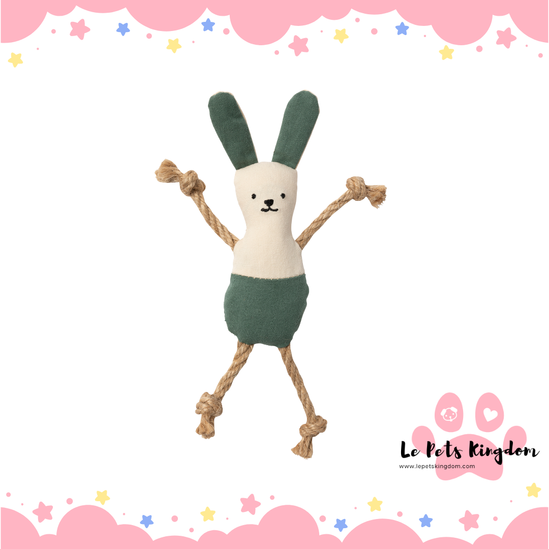FuzzYard Life Cotton Bunny Plush Cat Toy (Myrtle Green)