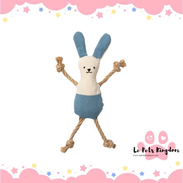 FuzzYard Life Cotton Bunny Plush Cat Toy (French Blue)