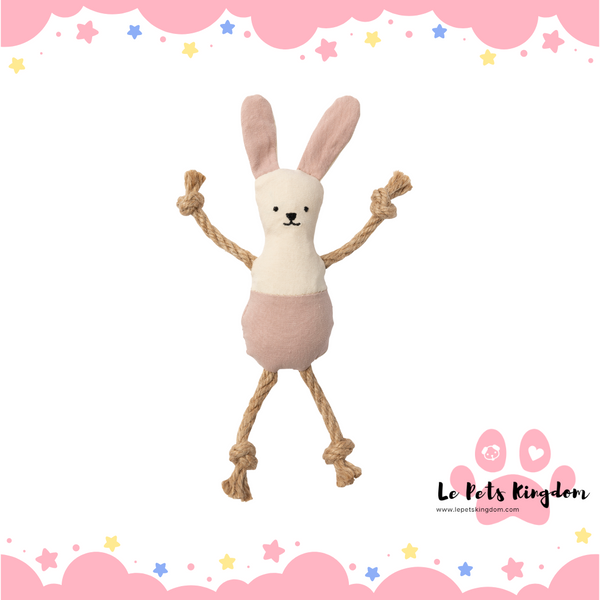 FuzzYard Life Cotton Bunny Plush Cat Toy (Soft Blush)