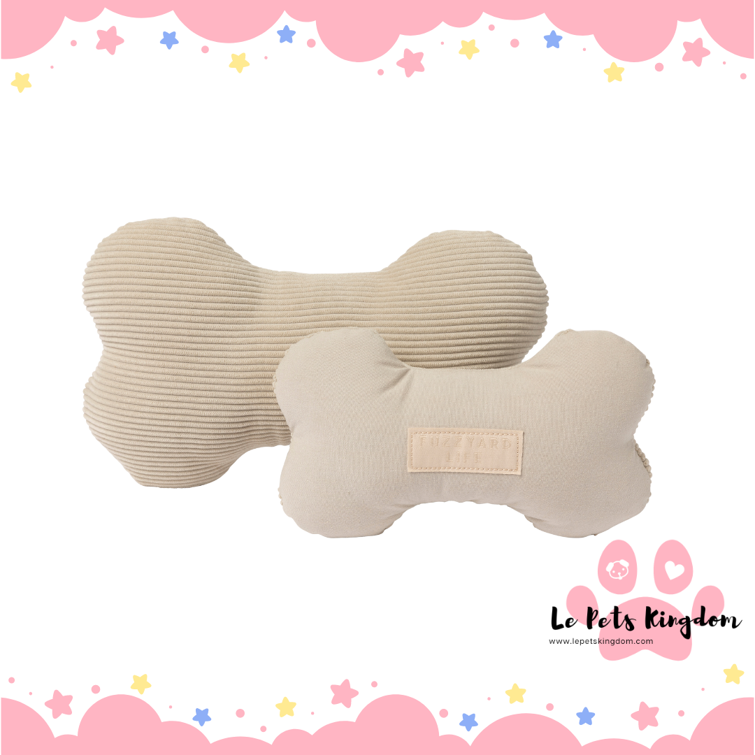 FuzzYard Life Bone Plush Dog Toy (Sandstone)