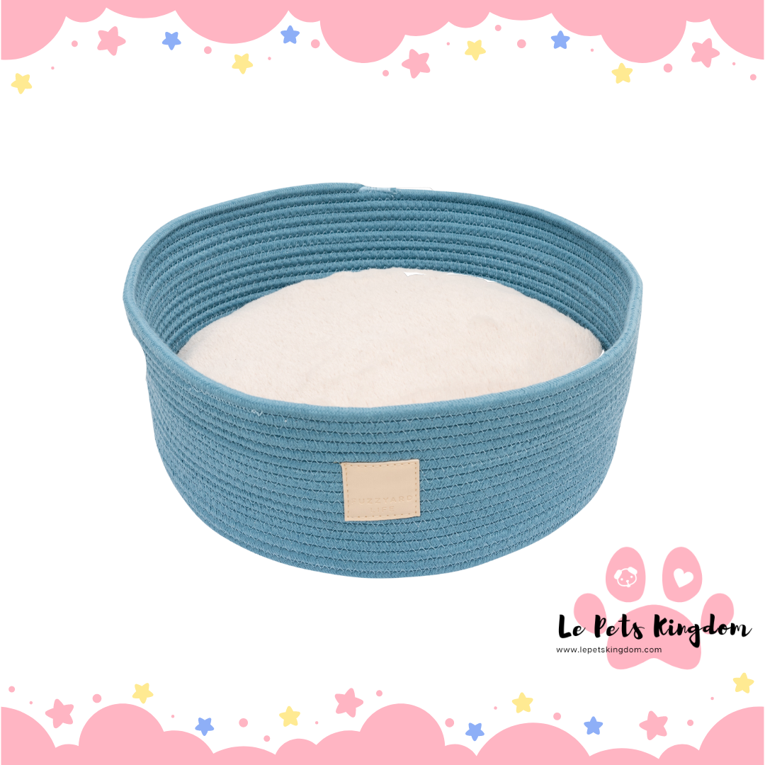 FuzzYard Life Rope Basket Pet Bed (French Blue)