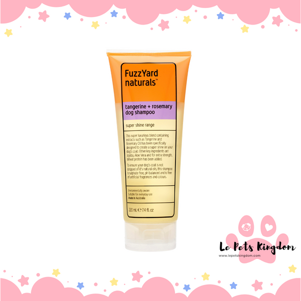 Fuzzyard Tangerine & Rosemary Super Shine Shampoo For Dogs 220ml