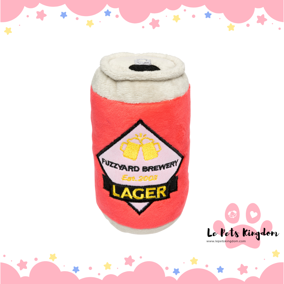 FuzzYard Can Of Beer Plush Dog Toy