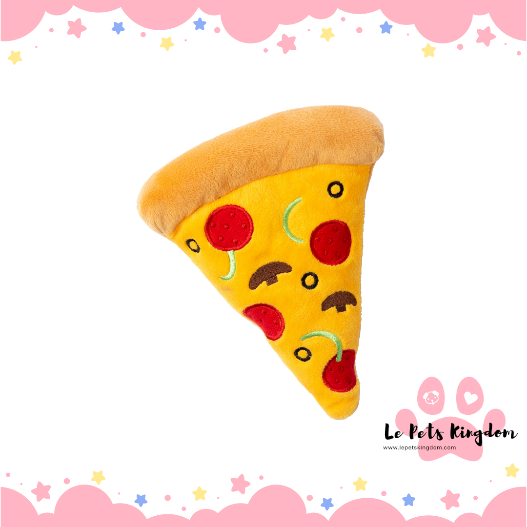 FuzzYard Pizza Plush Dog Toy