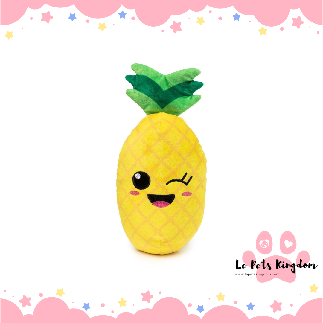 FuzzYard Winky Pineapple Plush Dog Toy